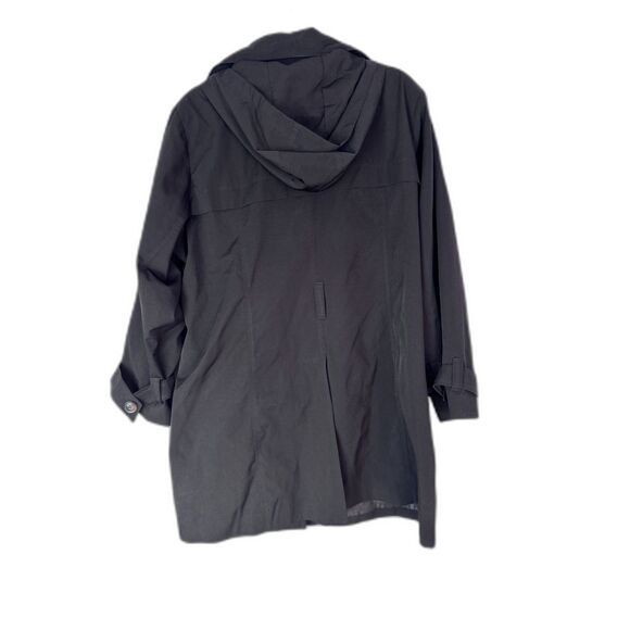 London Fog Black Button-Front Rain Coat – Women’s Size 2X - Picture 2 of 4